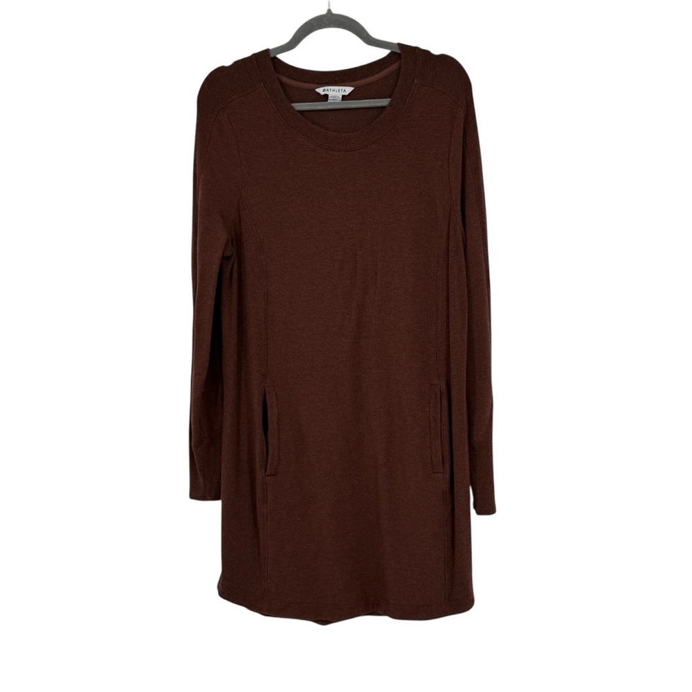 Women’s Athleta Large Rust Colored Modal/Polyester/Lycra Spandex “Balance Dress”